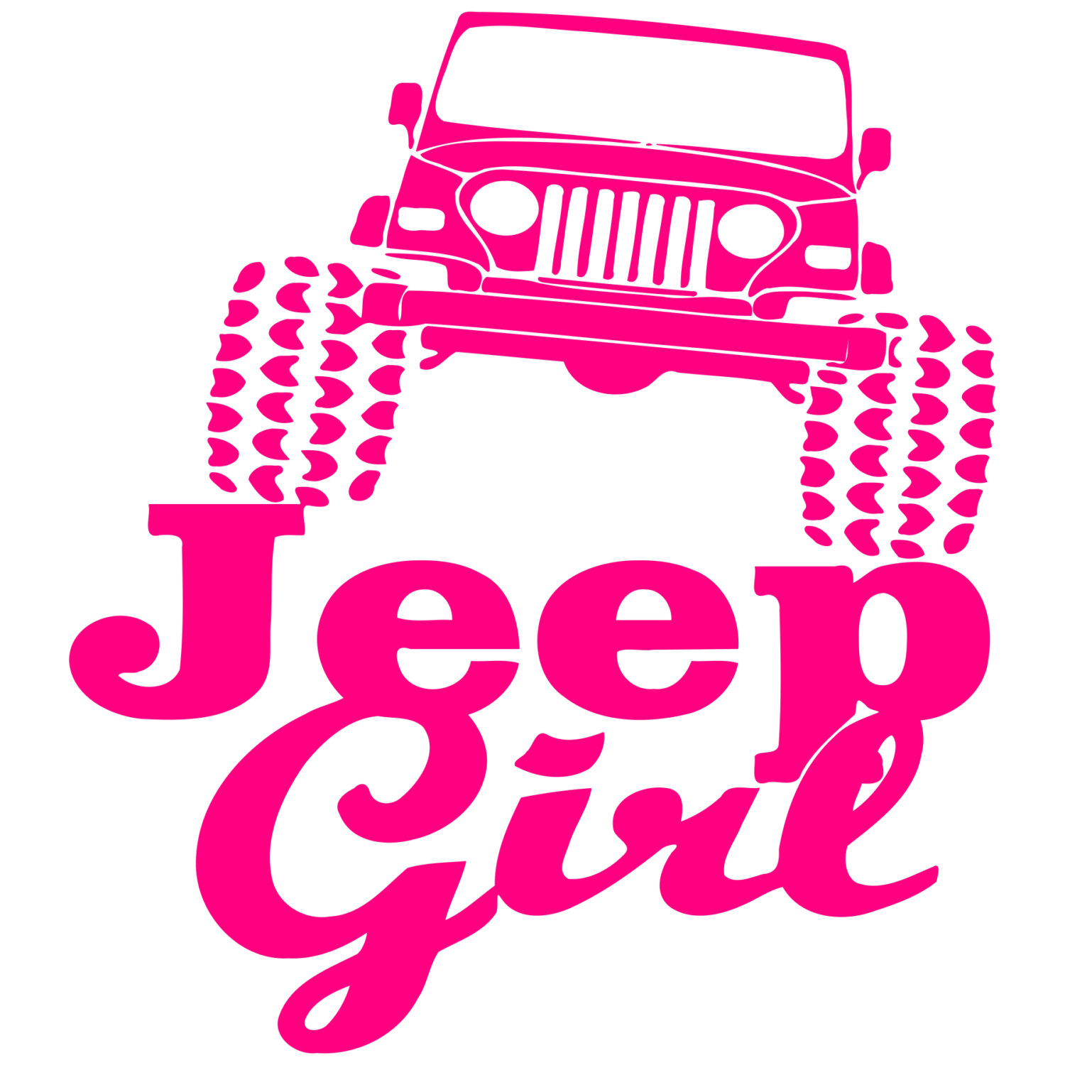 Funny 4 x 4 Jeep Girl Vinyl Decal